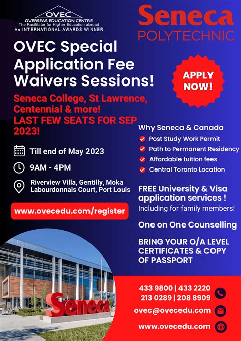 seneca college application fee.